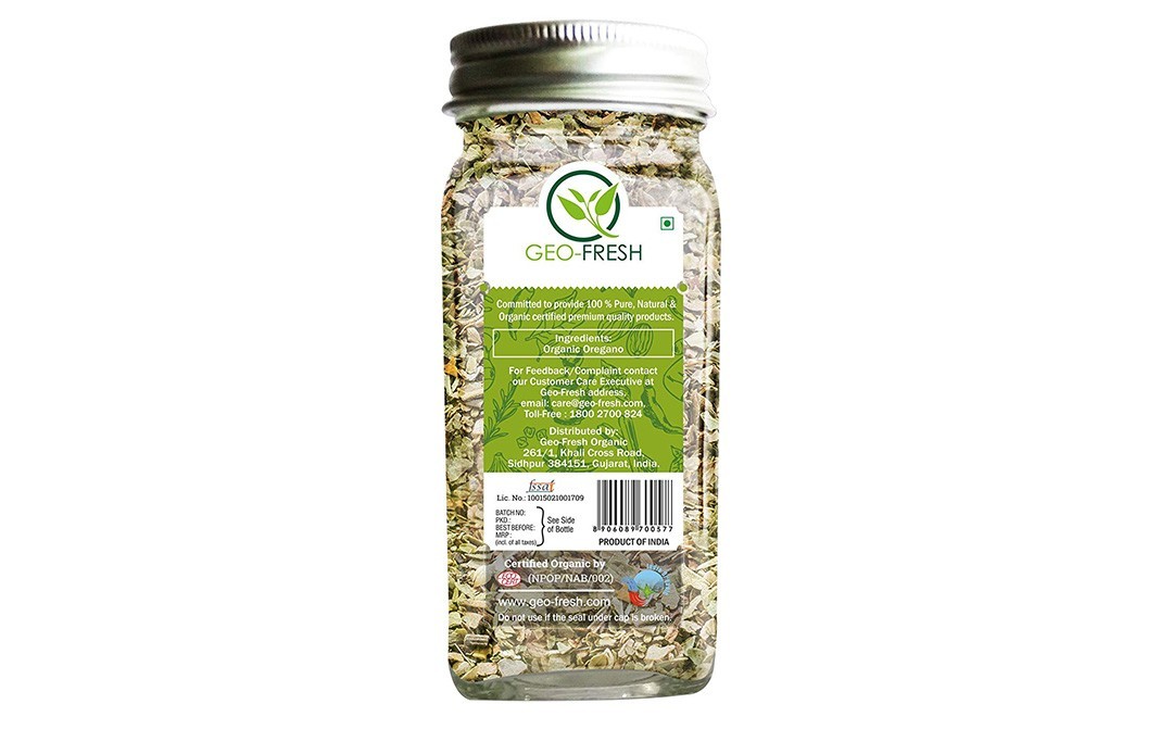 Geo-Fresh Organic Oregano -Natural   Bottle  30 grams